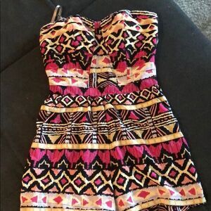 Charlie Jade Strapless Romper Cute Silk XS NEW